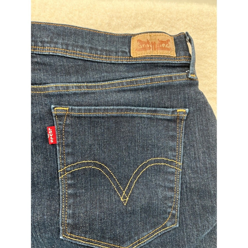 Levis 512 Perfectly Slimming Bootcut Jeans Dark Wash Indigo Blue 16L W33 L34